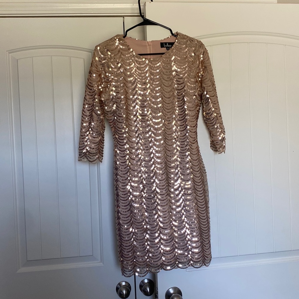 Lulus gold dress